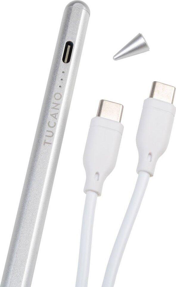 Tucano Active Stylus Pen mit USB-C für das Apple iPad - Silber Tucano Active Stylus Pen mit USB-C für das Apple iPad - Silber